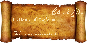 Csikesz Ádám névjegykártya